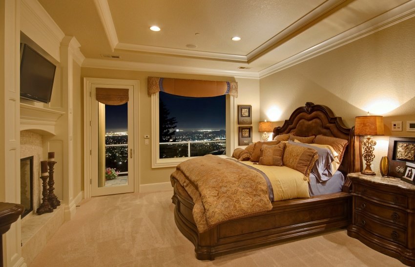 warm master bedroom