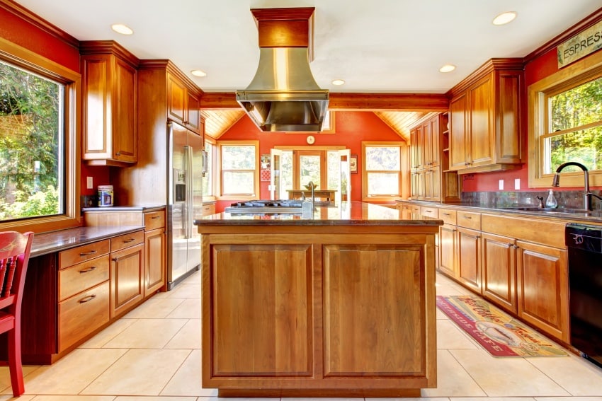 natural wood cabinetry