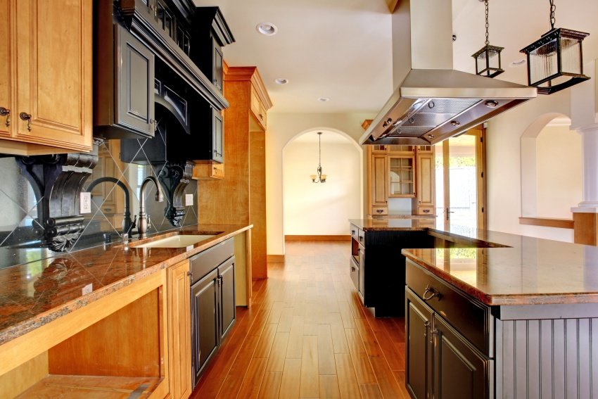 vibrant kitchen with traditional cabinetry design