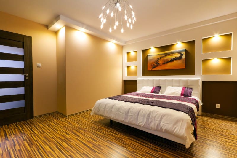 master bedroom with lighting