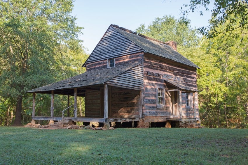 simple wood cabin