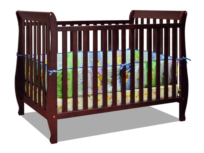 Athena Naomi 4 in 1 Crib with Toddler Rail, Cherry