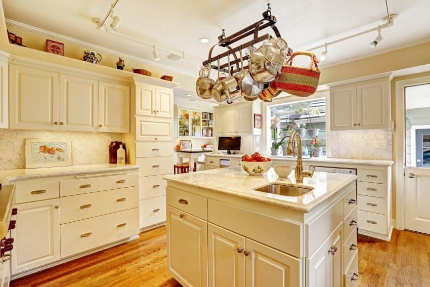 pot racks over island