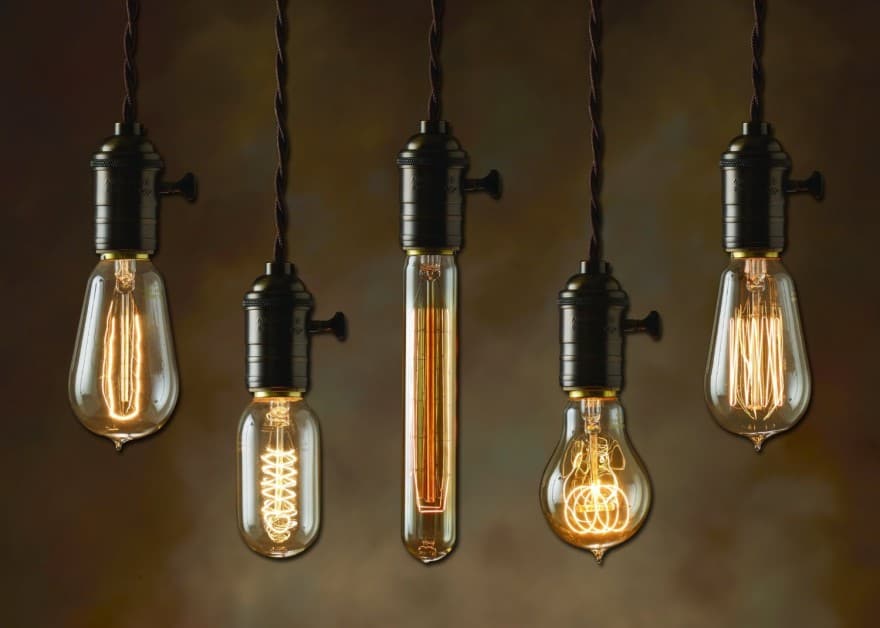 vintage Edison bulbs