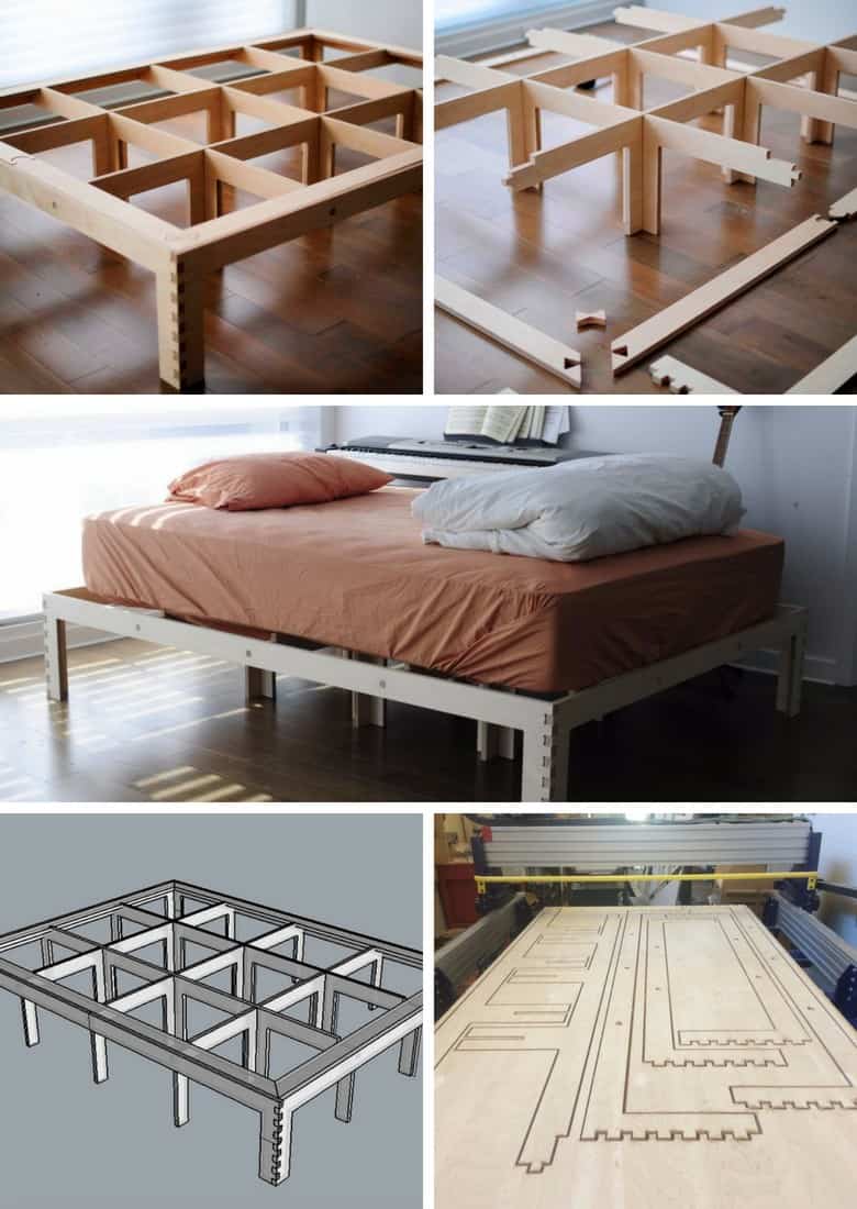 20 Diy Bed Frame Ideas For Your Home, Interlocking Bed Frame Plans