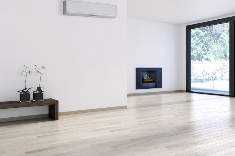 white wood floor in modern home