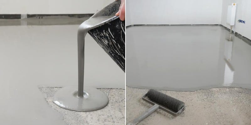 leveling of epoxy coating on concrete floor
