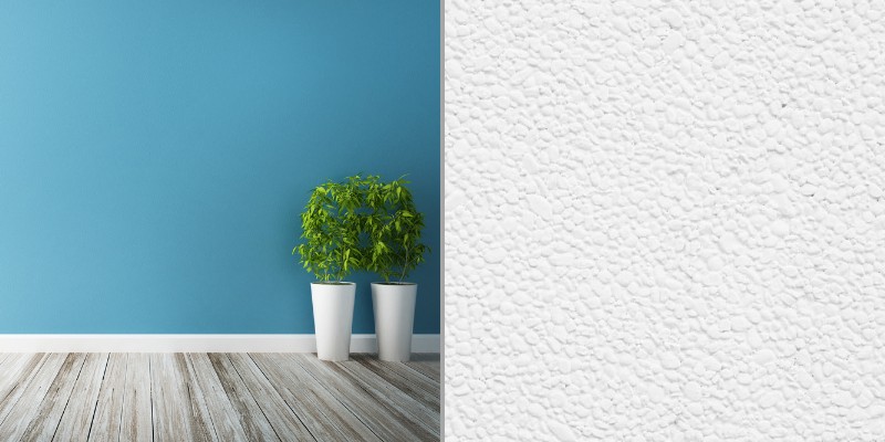 comparison of smooth vs textured interior walls