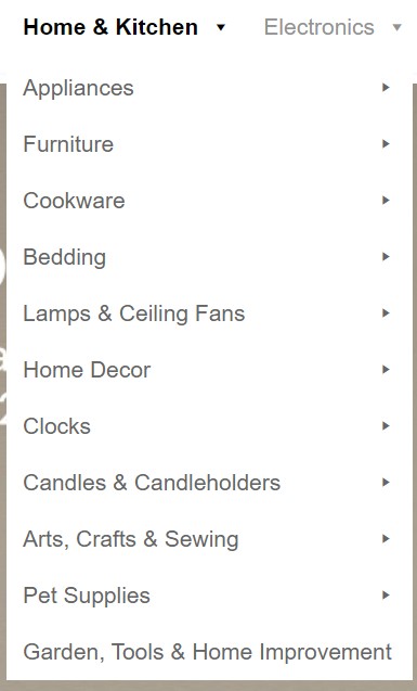 product categories of venue