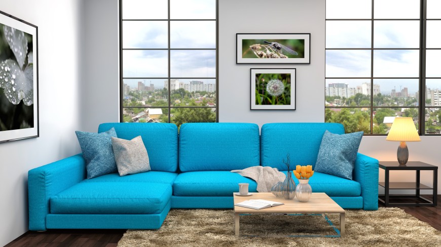 sectional couch in living room