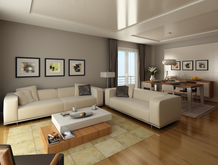 modern furnished living room