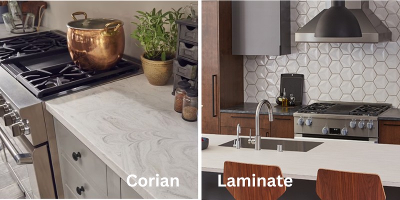 laminate vs corian solid surface countertops